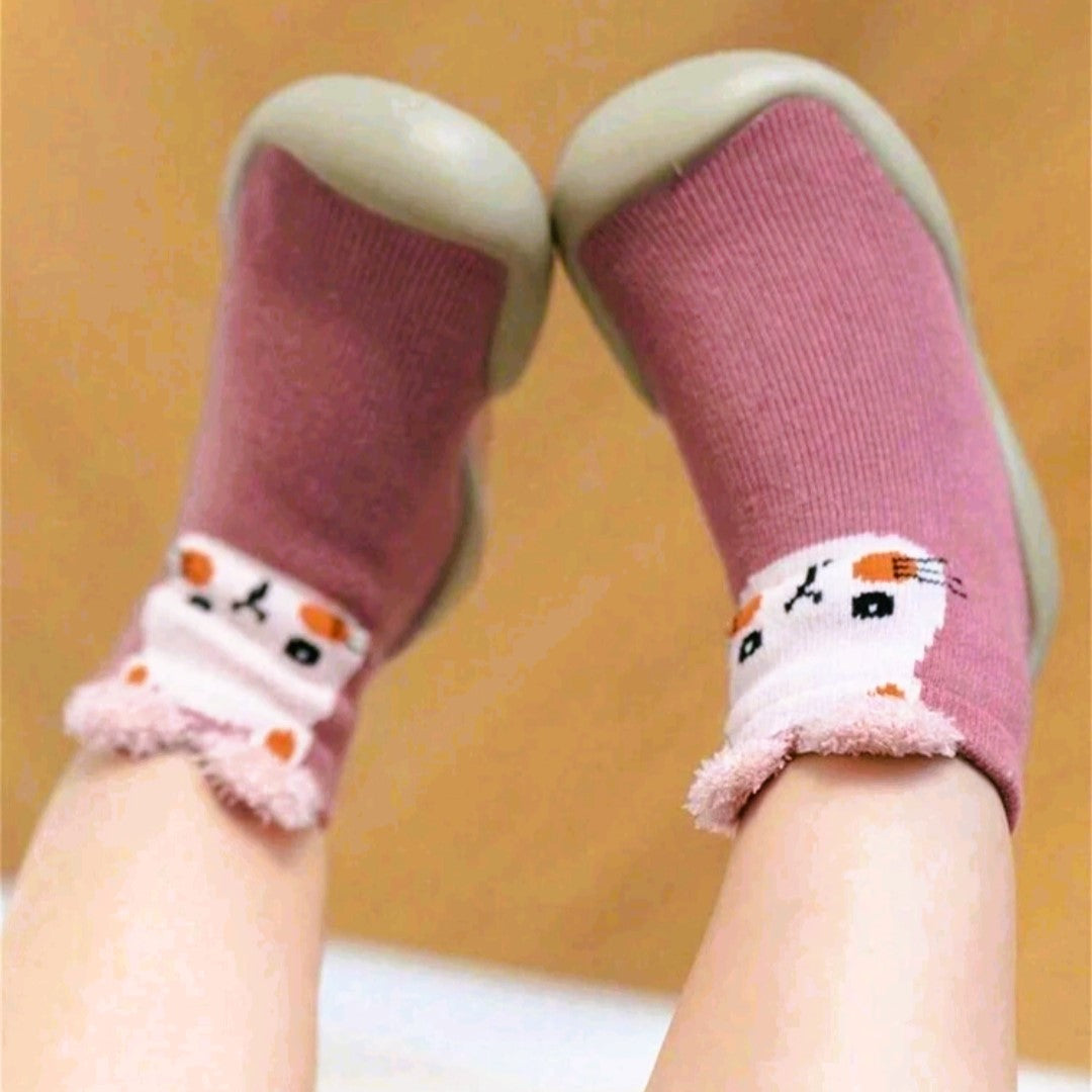 Çorap ayakkabı / Pembe Tavşan