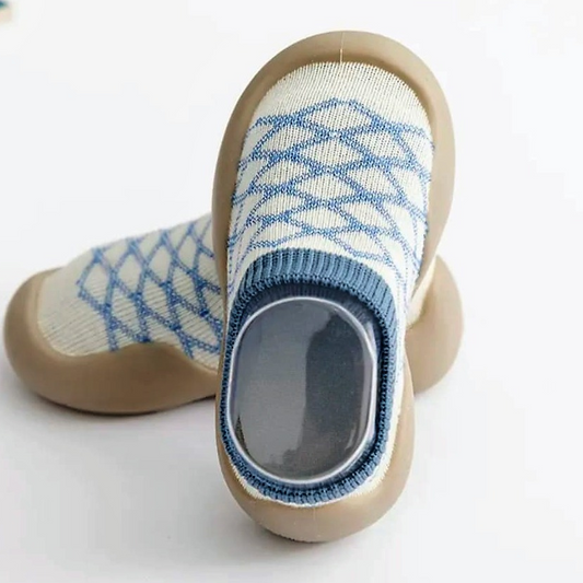 Çorap ayakkabı / Baklava -Mavi beyaz